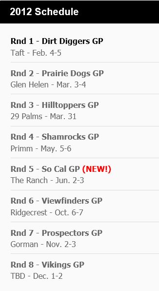 2012 Schedule